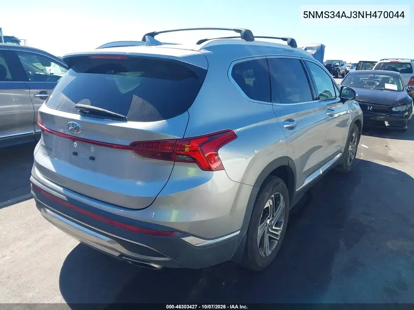 2022 HYUNDAI SANTA FE VIN 5NMS34AJ3NH470044 — фото 4