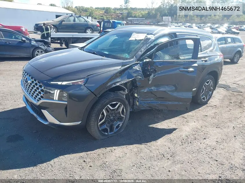 2022 HYUNDAI SANTA FE VIN 5NMS4DAL9NH465672 — фото 2