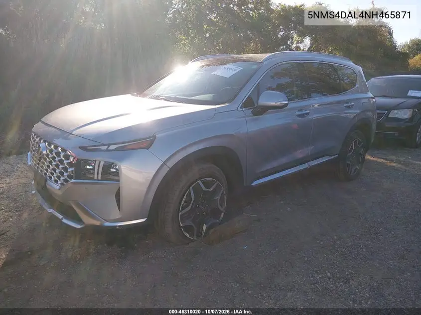 2022 HYUNDAI SANTA FE VIN 5NMS4DAL4NH465871 — фото 2