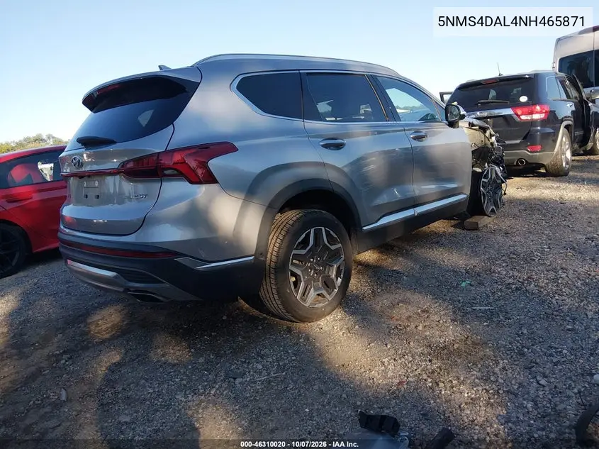 2022 HYUNDAI SANTA FE VIN 5NMS4DAL4NH465871 — фото 4