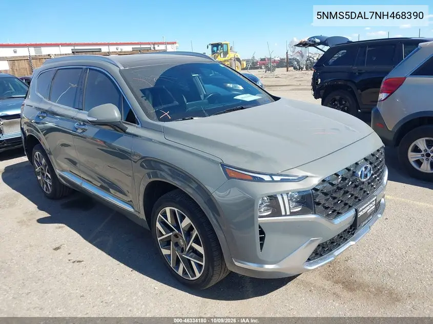 HYUNDAI SANTA FE 2022, VIN 5NMS5DAL7NH468390