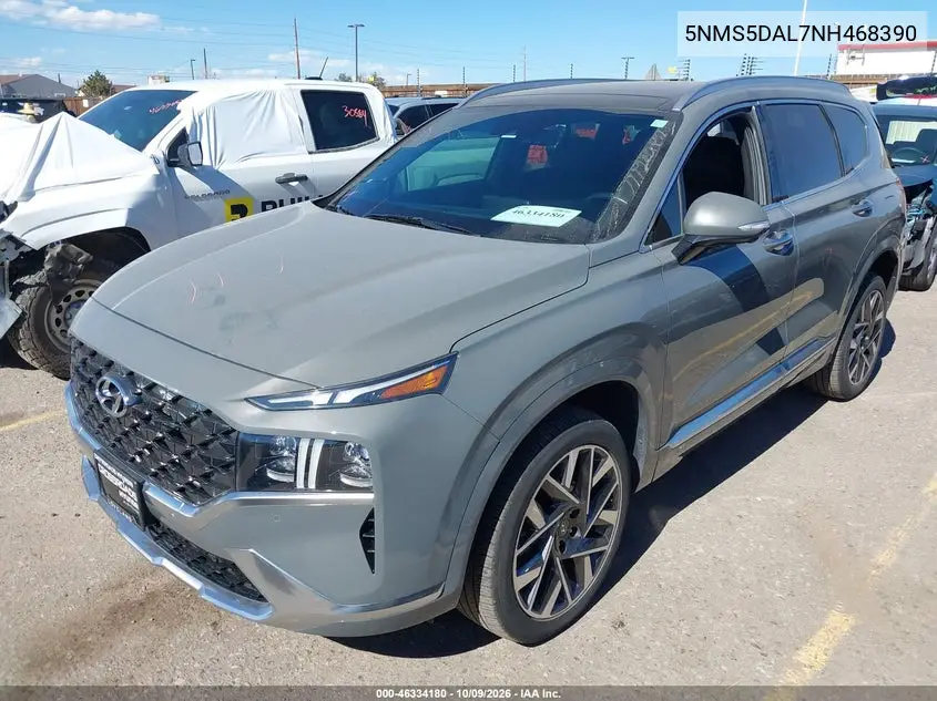 2022 HYUNDAI SANTA FE VIN 5NMS5DAL7NH468390 — фото 2