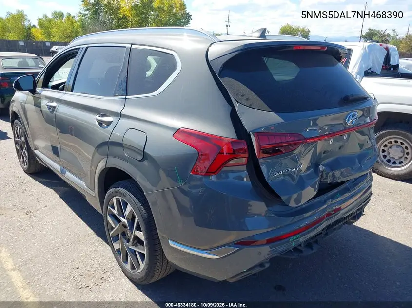 2022 HYUNDAI SANTA FE VIN 5NMS5DAL7NH468390 — фото 3
