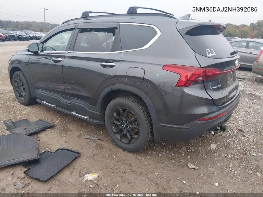 2022 HYUNDAI SANTA FE VIN 5NMS6DAJ2NH392086 — фото 3