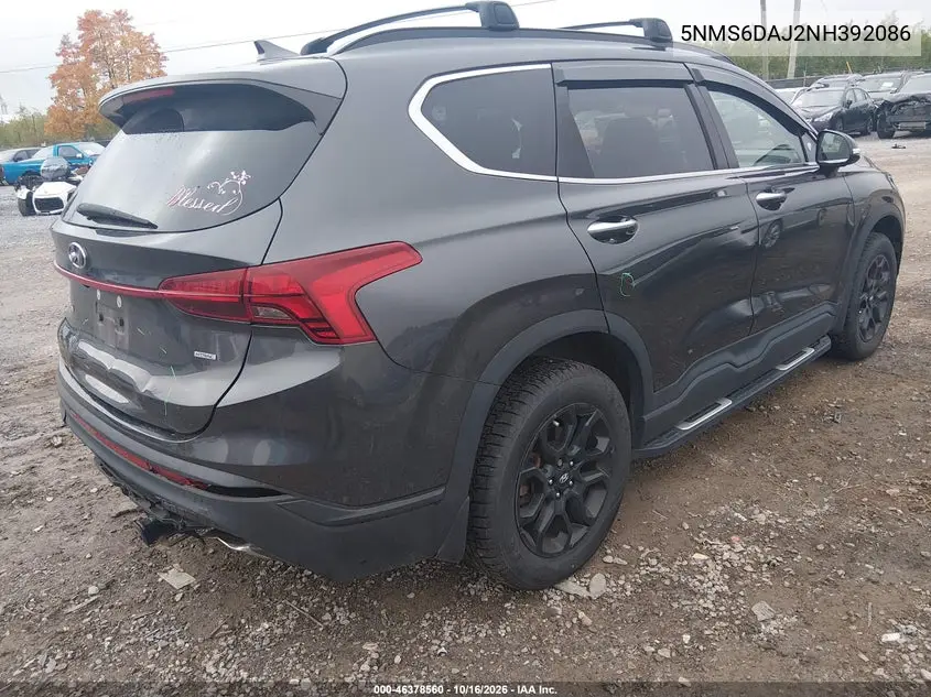2022 HYUNDAI SANTA FE VIN 5NMS6DAJ2NH392086 — фото 4