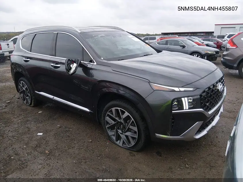 HYUNDAI SANTA FE 2022, VIN 5NMS5DAL4NH455807