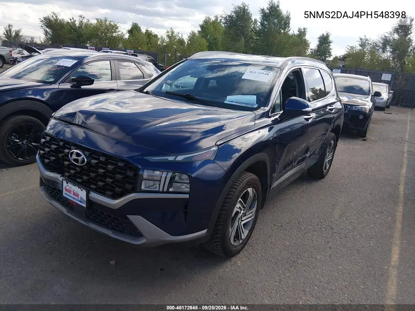 2023 HYUNDAI SANTA FE VIN 5NMS2DAJ4PH548398 — фото 2