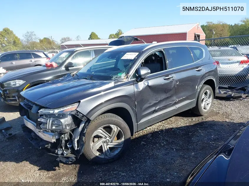 2023 HYUNDAI SANTA FE VIN 5NMS2DAJ5PH511070 — фото 2