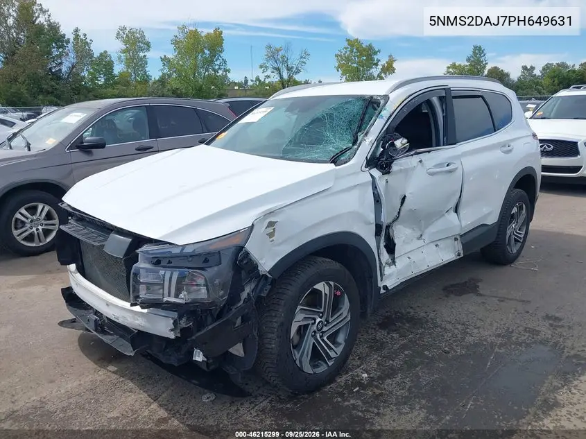 2023 HYUNDAI SANTA FE VIN 5NMS2DAJ7PH649631 — фото 2