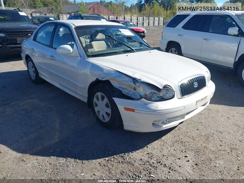 HYUNDAI SONATA 2003, VIN KMHWF25S13A854116
