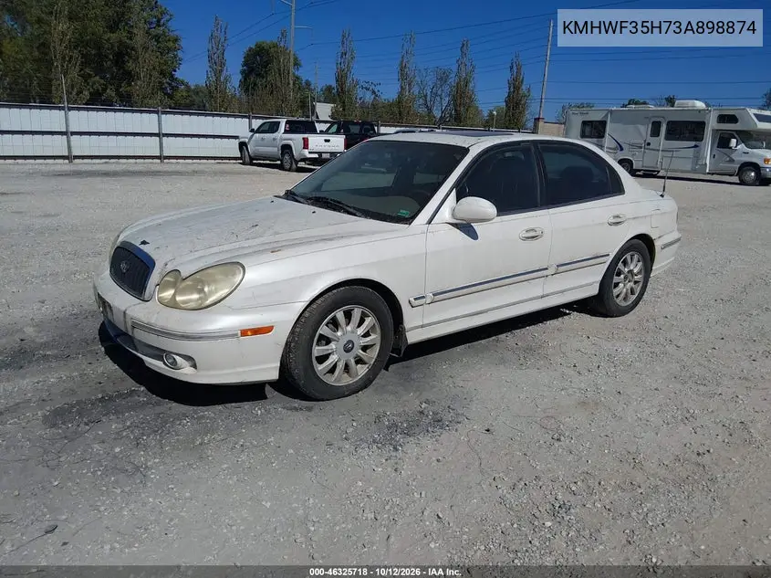 2003 HYUNDAI SONATA VIN KMHWF35H73A898874 — фото 2