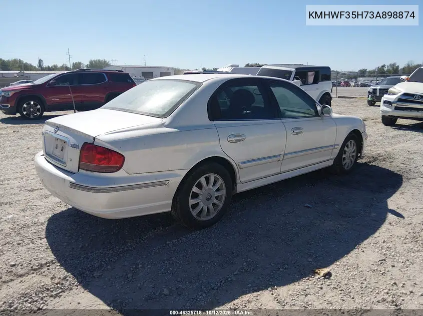 2003 HYUNDAI SONATA VIN KMHWF35H73A898874 — фото 4