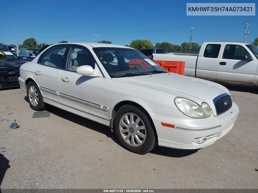 HYUNDAI SONATA 2004, VIN KMHWF35H74A073421