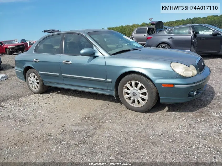 HYUNDAI SONATA 2004, VIN KMHWF35H74A017110