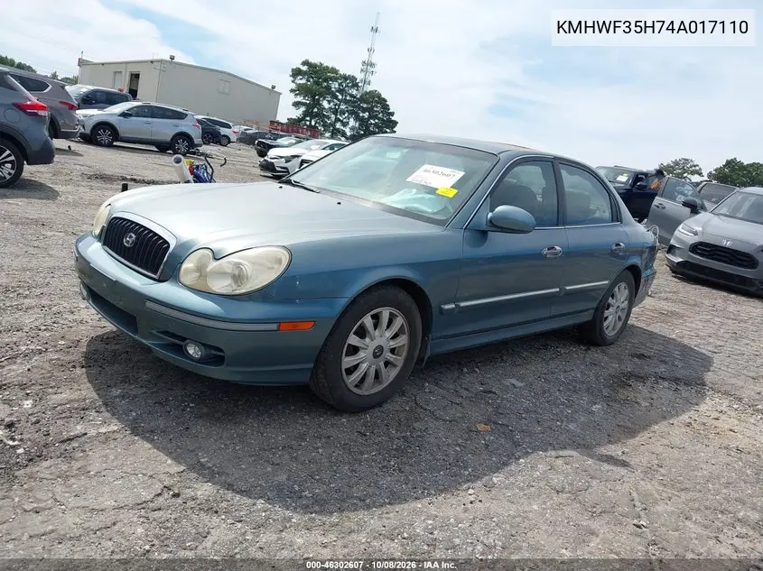 2004 HYUNDAI SONATA VIN KMHWF35H74A017110 — фото 2