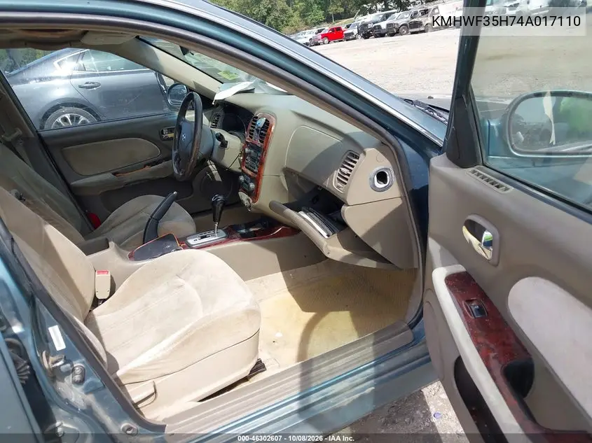 2004 HYUNDAI SONATA VIN KMHWF35H74A017110 — фото 5