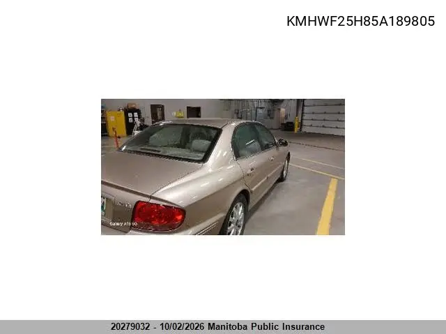 2005 HYUNDAI SONATA VIN KMHWF25H85A189805 — фото 4