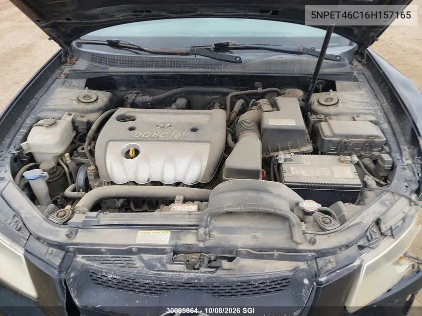 2006 HYUNDAI SONATA VIN 5NPET46C16H157165 — фото 10
