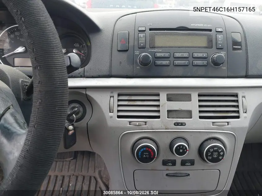 2006 HYUNDAI SONATA VIN 5NPET46C16H157165 — фото 12