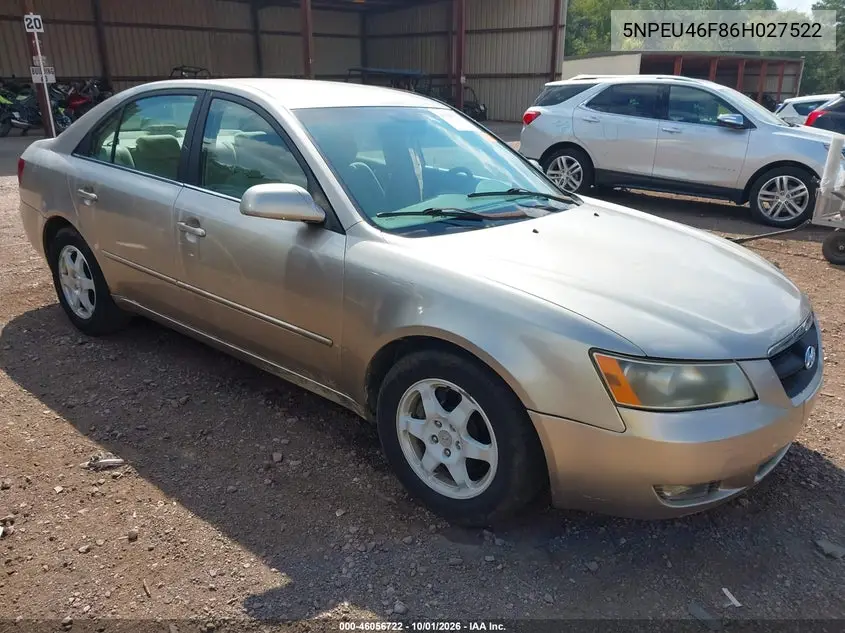 HYUNDAI SONATA 2006, VIN 5NPEU46F86H027522
