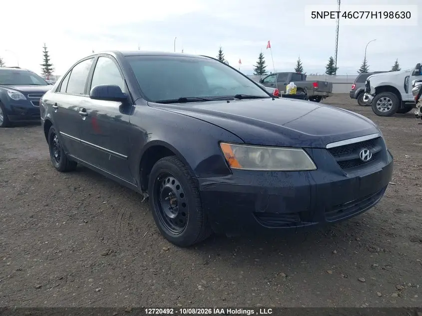 HYUNDAI SONATA 2007, VIN 5NPET46C77H198630