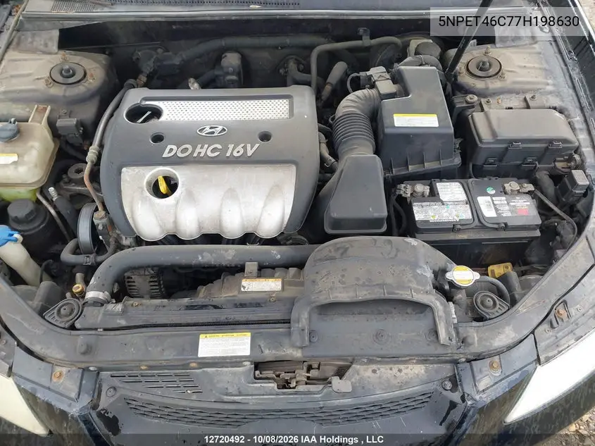 2007 HYUNDAI SONATA VIN 5NPET46C77H198630 — фото 10