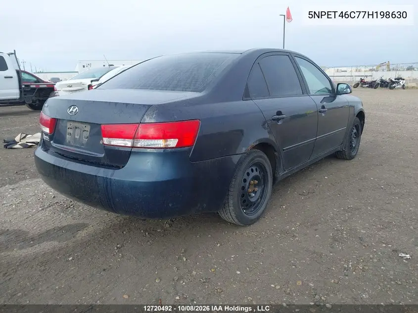 2007 HYUNDAI SONATA VIN 5NPET46C77H198630 — фото 4