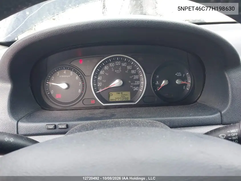 2007 HYUNDAI SONATA VIN 5NPET46C77H198630 — фото 7