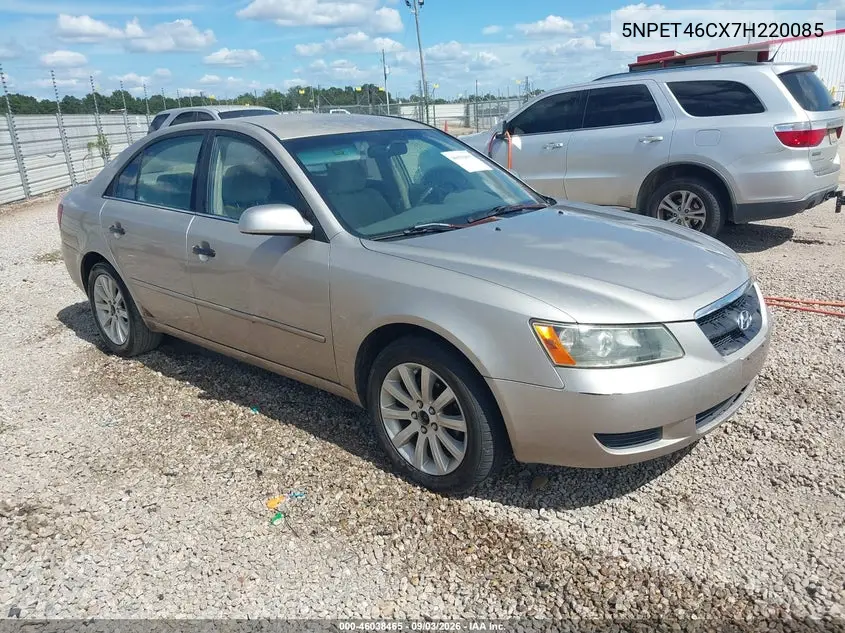HYUNDAI SONATA 2007, VIN 5NPET46CX7H220085