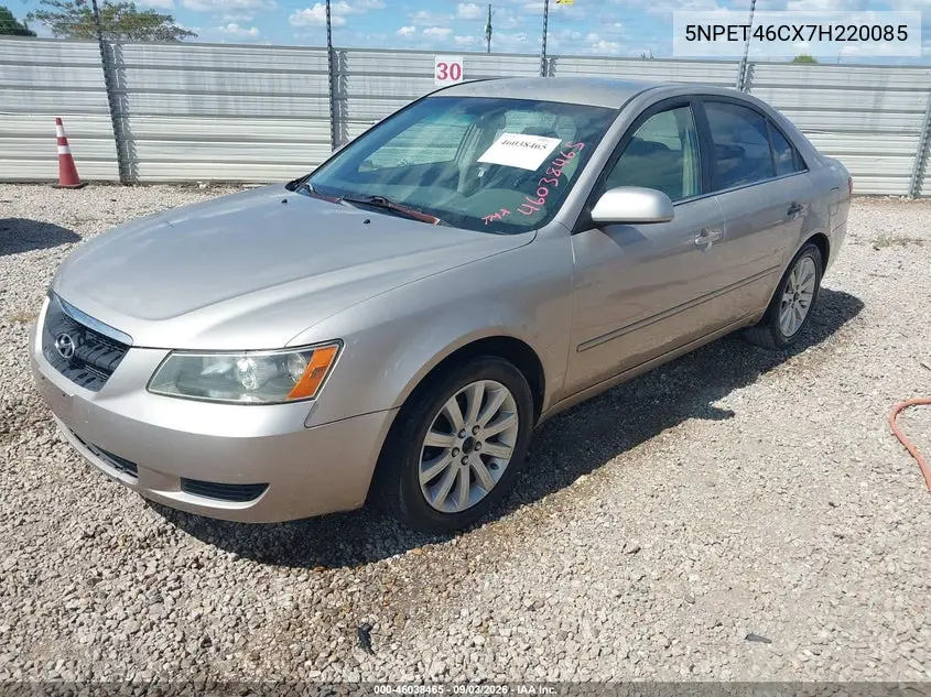 2007 HYUNDAI SONATA VIN 5NPET46CX7H220085 — фото 2