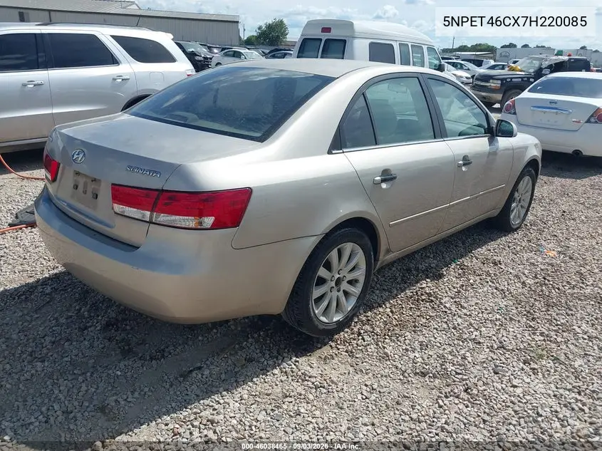 2007 HYUNDAI SONATA VIN 5NPET46CX7H220085 — фото 4