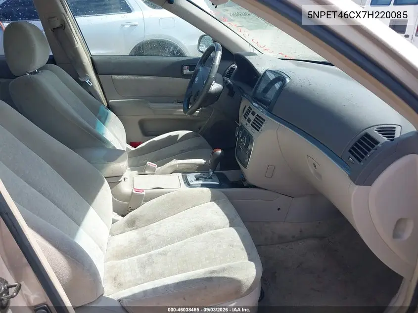 2007 HYUNDAI SONATA VIN 5NPET46CX7H220085 — фото 5