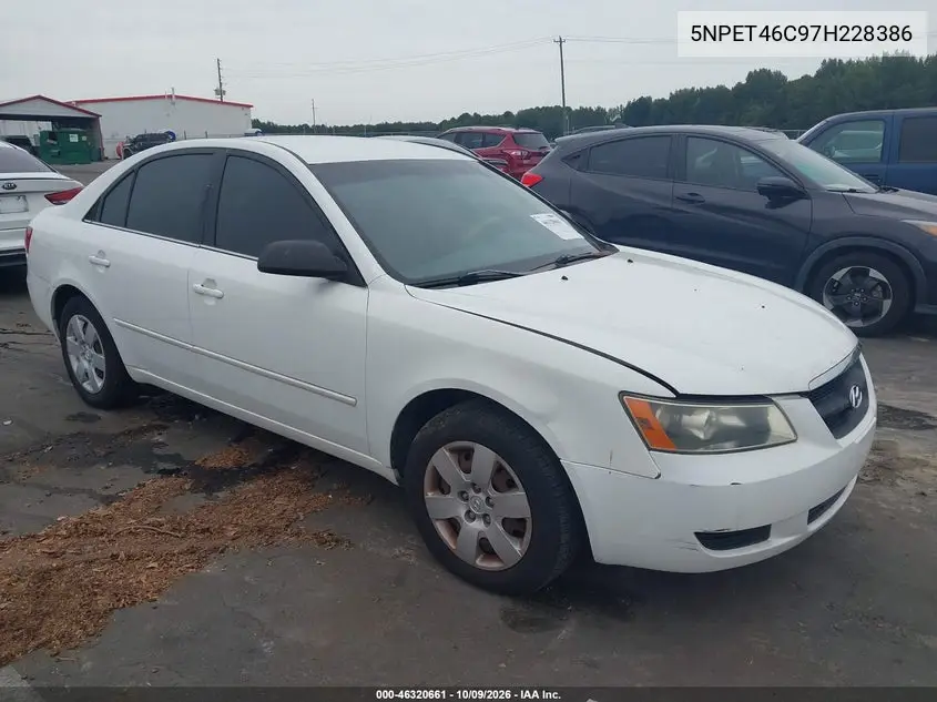 HYUNDAI SONATA 2007, VIN 5NPET46C97H228386