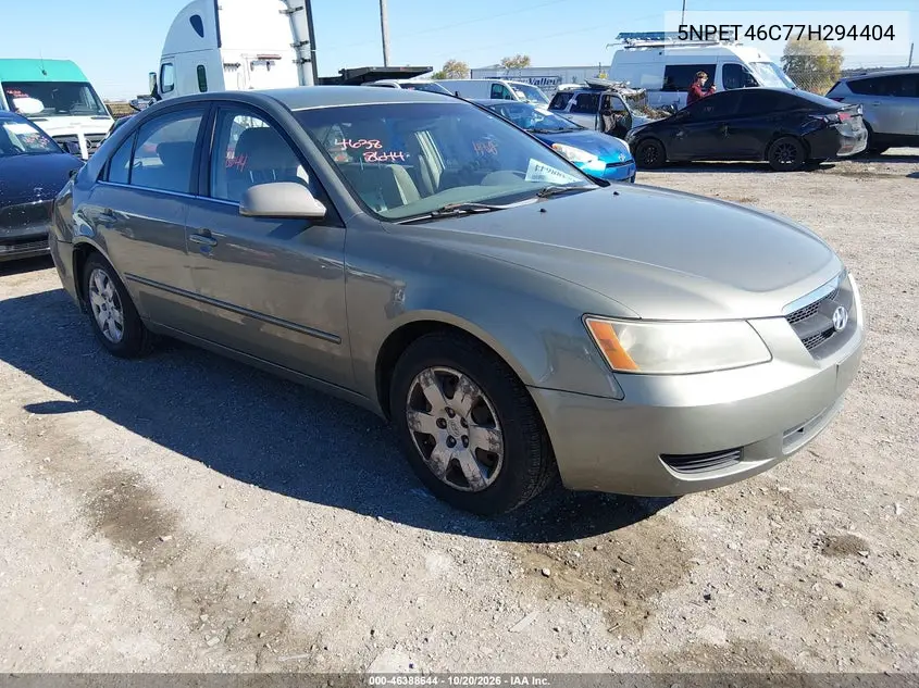 HYUNDAI SONATA 2007, VIN 5NPET46C77H294404