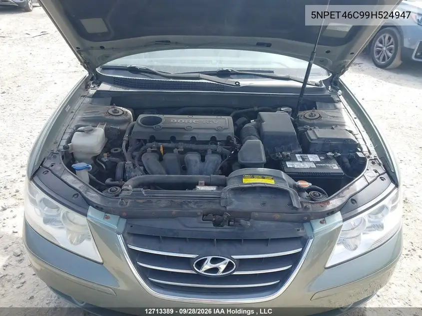 2009 HYUNDAI SONATA VIN 5NPET46C99H524947 — фото 10