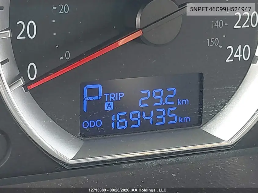 2009 HYUNDAI SONATA VIN 5NPET46C99H524947 — фото 15