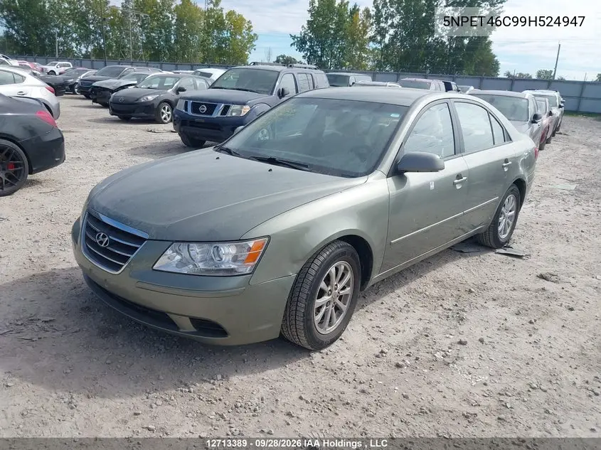 2009 HYUNDAI SONATA VIN 5NPET46C99H524947 — фото 2