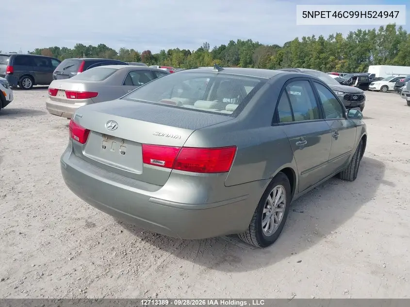 2009 HYUNDAI SONATA VIN 5NPET46C99H524947 — фото 4