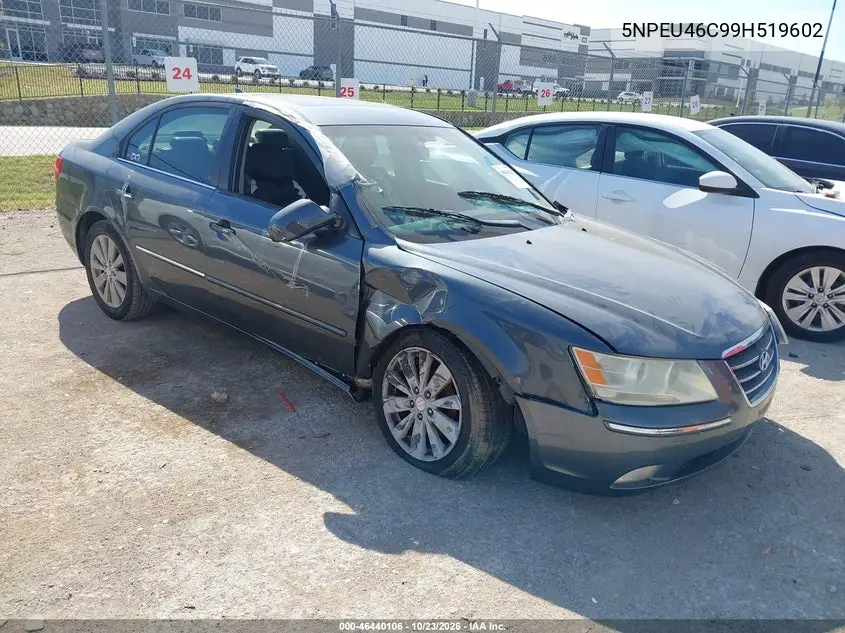 HYUNDAI SONATA 2009, VIN 5NPEU46C99H519602