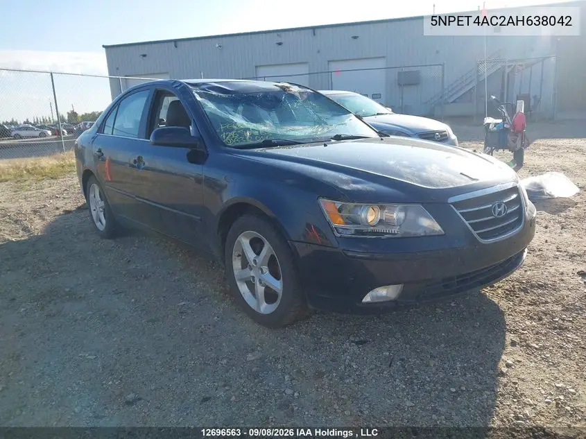 HYUNDAI SONATA 2010, VIN 5NPET4AC2AH638042