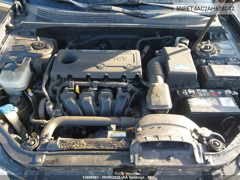 2010 HYUNDAI SONATA VIN 5NPET4AC2AH638042 — фото 10