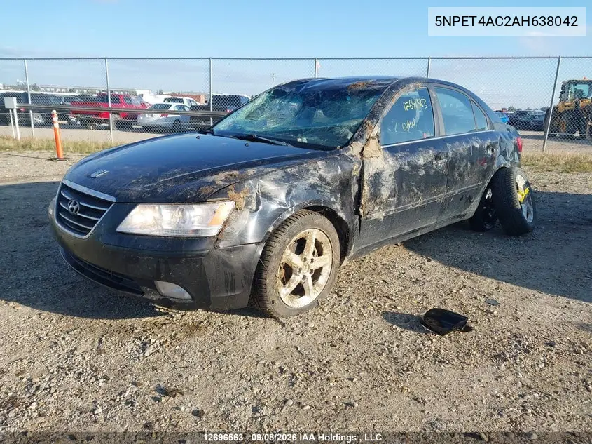 2010 HYUNDAI SONATA VIN 5NPET4AC2AH638042 — фото 2
