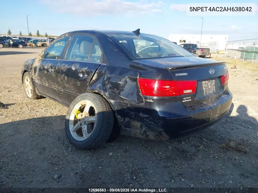 2010 HYUNDAI SONATA VIN 5NPET4AC2AH638042 — фото 3