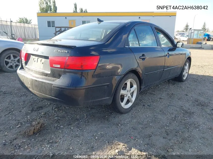 2010 HYUNDAI SONATA VIN 5NPET4AC2AH638042 — фото 4