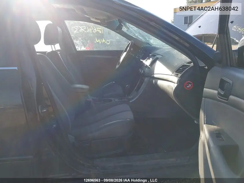 2010 HYUNDAI SONATA VIN 5NPET4AC2AH638042 — фото 5
