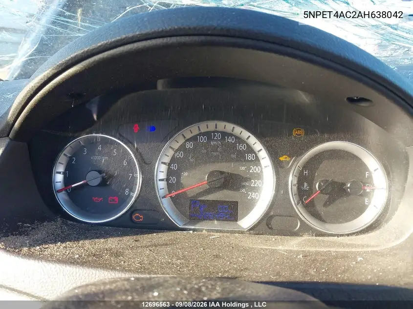 2010 HYUNDAI SONATA VIN 5NPET4AC2AH638042 — фото 7