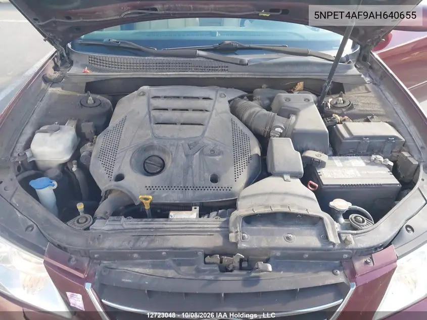 2010 HYUNDAI SONATA VIN 5NPET4AF9AH640655 — фото 10