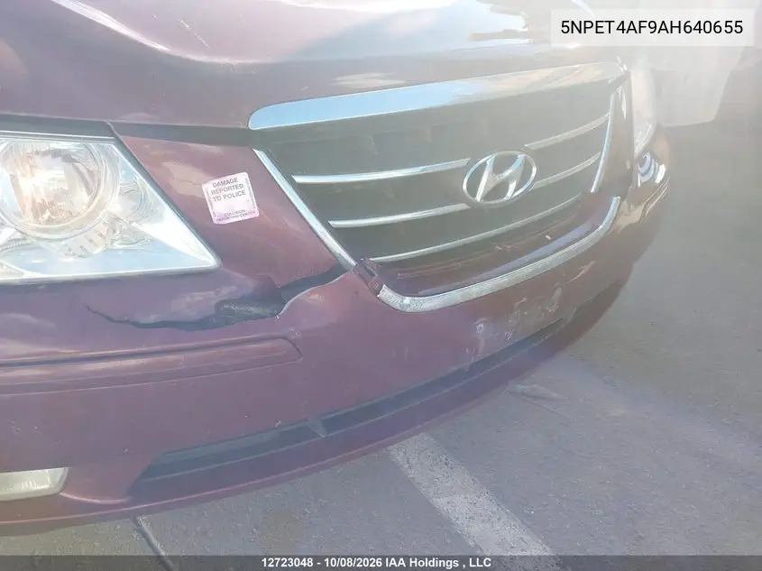 2010 HYUNDAI SONATA VIN 5NPET4AF9AH640655 — фото 6
