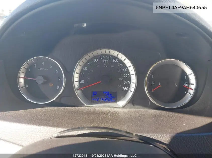 2010 HYUNDAI SONATA VIN 5NPET4AF9AH640655 — фото 7