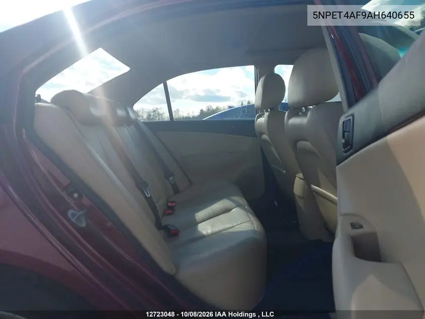 2010 HYUNDAI SONATA VIN 5NPET4AF9AH640655 — фото 8